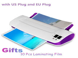 Foto van Computer professional thermal office hot and cold laminator machine for a4 document photo blister pa