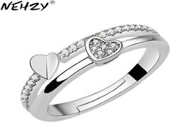 Foto van Sieraden nehzy 925 sterling silver new woman cubic zirconia ring opening the adjustable asymmetrical