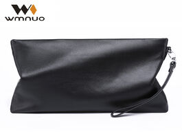 Foto van Tassen wmnuo new day clutches men fashion hand bag genuine leather envelope sheepskin clutch designe