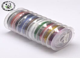 Foto van Sieraden steel tiger tail beading wire mixed color 0.3mm about 10m roll 10rolls lot