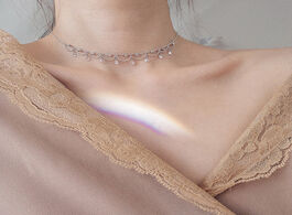 Foto van Sieraden xiyanike new arrival 925 sterling sliver jewelry simple charming shine rhinestone necklace 