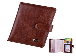 Foto van Tassen hasp leather passport cover id card holder case wallet for business credit cards tarjetero po