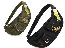 Foto van Tassen waterproof nylon men messenger shoulder bag rucksack knapsack military assault travel sling b