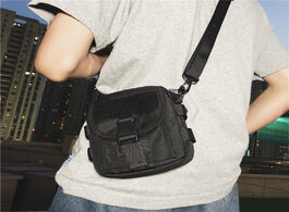 Foto van Tassen fashion men messenger bag canvas cell phone shoulder small crossbody pack travel waist casual