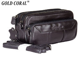 Foto van Tassen genuine leather waist belt bag men small messenger bags casual shoulder phone pouch purse mal