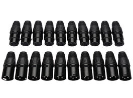 Foto van Elektronica 20pcs 3pin xlr male to female microphone extension cable cables plug audio socket mic co