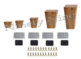 Foto van Meubels hight 6 15cm wooden furniture cabinet leg right angle trapezoid feet replacement for sofa ta