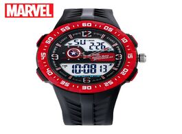 Foto van Horloge marvel avengers captain america children sports waterproof rubber digital quartz calendar al