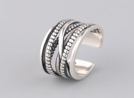 Foto van Sieraden xiyanike 925 sterling silver index finger personality adjustable ring vintage multilayer wi