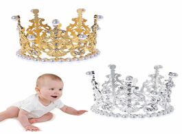 Foto van Baby peuter benodigdheden crown photography props fashion pearl rhinestone glitter gold silver photo