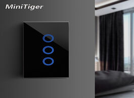 Foto van Elektrisch installatiemateriaal minitiger light touch switch for led eu us uk au standard smart home