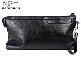Foto van Tassen badenroo new male bag soft leather business envelope men s clutch purse high quality handy la