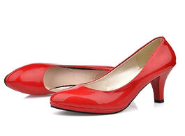 Foto van Schoenen large size 34 42 super high women shoes pointed toe pumps dress heels boat wedding increase