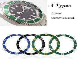 Foto van Horloge black blue green watches replace accessories 38mm watch face ceramic bezel insert for 40mm s