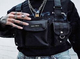 Foto van Tassen kanye west chest rig bag for men hip hop streetwear functional hgul sling military tactical s