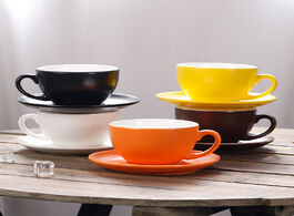 Foto van Huis inrichting 150 220 300ml thick body ceramic coffee cup and saucer for flat white latte cappucci