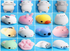 Foto van Speelgoed 10pcs set mini animal toy for baby cat soft cute sticky antistress ball squeeze rising chi