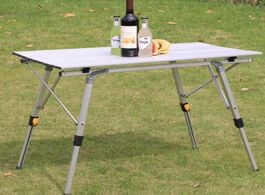 Foto van Meubels outdoor folding table camping aluminium alloy picnic waterproof durable desk for 90 53cm bea