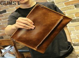 Foto van Tassen new design men clutches handbags vintage pu leather envelope bags casual key phone pocket pur