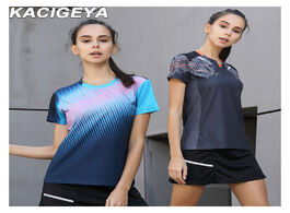 Foto van Sport en spel quick dry breathable badminton shirt women sports table tennis t shirts team game runn