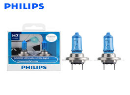 Foto van Auto motor accessoires philips h7 12v 55w px26d diamond vision 5000k super white light halogen bulbs