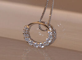 Foto van Sieraden hot sale promotion new shiny zircon crystal circle 925 sterling silver women s pendant neck