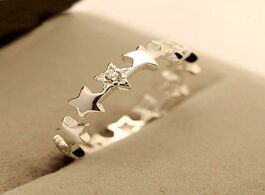 Foto van Sieraden 925 sterling silver romantic star rings for women loves wedding ring cz jewelry bague femme
