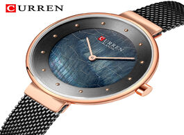 Foto van Horloge curren fashion luxury brand women quartz watch mesh belt thin ladies wrist for montre femme 