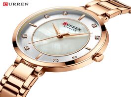 Foto van Horloge curren ladies watches fashion elegant quartz watch women dress wristwatch with rhinestone se