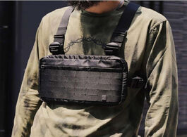 Foto van Tassen fashion chest rig men hip hop streetwear casual functional tactical bag kanye west cool boy c