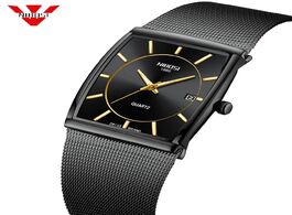 Foto van Horloge nibosi luxury brand watches men stainless steel mesh band quartz sport watch chronograph s w
