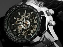 Foto van Horloge fashion top brand winner mens watches luxury skeleton clock man classic sport watch gift aut