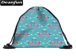 Foto van Tassen deanfun 3d printed drawstring bags flamingo pattern cute girls school bag 30574