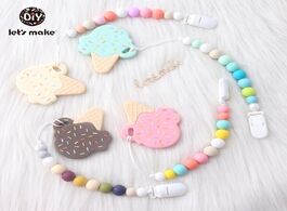 Foto van Baby peuter benodigdheden let s make silicone pacifier clip chain product promotion shower gift teet