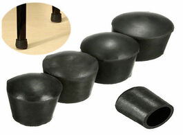 Foto van Woning en bouw 4pcs set rubber protector caps anti scratch cover for chair table furniture feet leg 
