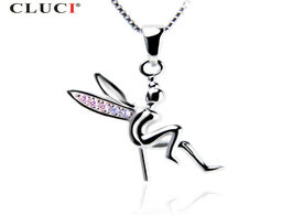 Foto van Sieraden cluci 925 sterling silver lovely fairy pearl pendant pink and white cz for girls necklace j