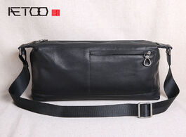 Foto van Tassen aetoo shoulder bag men s leather messenger casual top layer new wave soft cross section