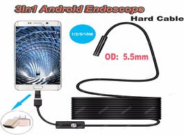 Foto van Gereedschap type c endoscopy android usb 5.5mm hard cable camera inspection pc phone borescope pipe 