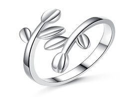 Foto van Sieraden xiyanike 925 sterling silver jewelry aaa open olive branch leaves rings for party women adj