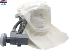Foto van Beveiliging en bescherming provide electric air supply respirator face mask mobile rechargeable high