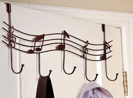 Foto van Huis inrichting creative music notes wall hooks kitchen bathroom organizer hanger mental iron hangin