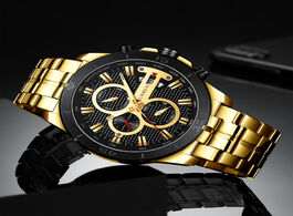 Foto van Horloge new luxury brand curren quartz watches sporty men wristwatch with stainless steel clock male