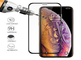 Foto van Telefoon accessoires casptm 2.5d screen protector for iphone xs max xr x 10 full cover 9h tempered g