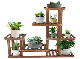 Foto van Meubels multi tiers flower plant holder stand rack wooden balcony garden bonsai display shelf