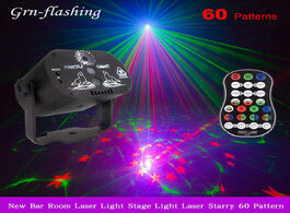 Foto van Lampen verlichting 60 pattern rgb led disco light usb recharge laser projector lamp stage lighting s