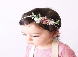 Foto van Baby peuter benodigdheden newborn nylon flower headbands infant seaside headwear tieback bunny headb