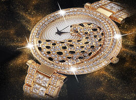 Foto van Horloge missfox women quartz watch fashion bling casual ladies female gold crystal diamond leopard f