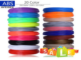 Foto van Computer 3d printer filaments 200 meters 20 colors printing pen plastic threads wire 1.75 mm consuma