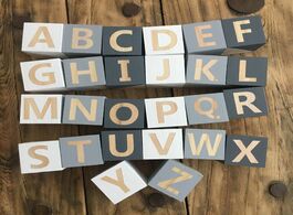 Foto van Huis inrichting nordic style wooden alphabet letters baby name blocks for nursery bedroom photo shoo