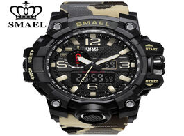 Foto van Horloge smael fashion sport watch men alarm clock camouflage waterproof week display watches digital